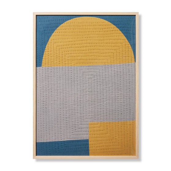 Loloi Lingo Blue  Gold 3-4 X 4-8 Wall Art