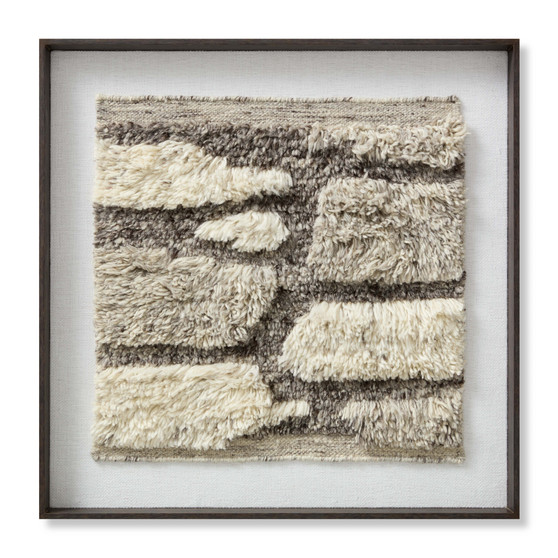 Loloi Cobblestone Ivory  Grey 2-7 X 2-7 Wall Art