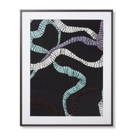Loloi Blogger Black  Blue 3-4 X 4-2 Wall Art