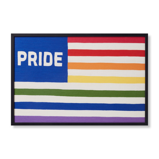 Loloi Pride Flag Multi  Ivory 2-1 X 3-1 Wall Art