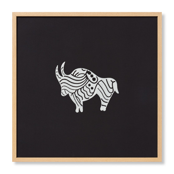 Loloi Beeste Black  Ivory 2-4 X 2-4 Wall Art