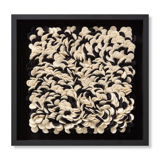 Loloi Salt Pepper Black  Ivory 2 X 2 Wall Art