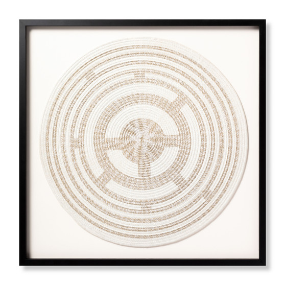 Loloi Whirl Pool Beige  Ivory 3-4 X 3-4 Wall Art