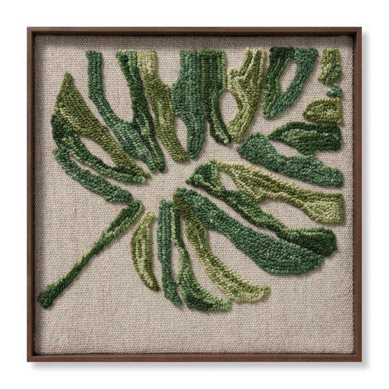 Loloi Borneo Green  Ivory 2-1 x 2-1 Wall Art