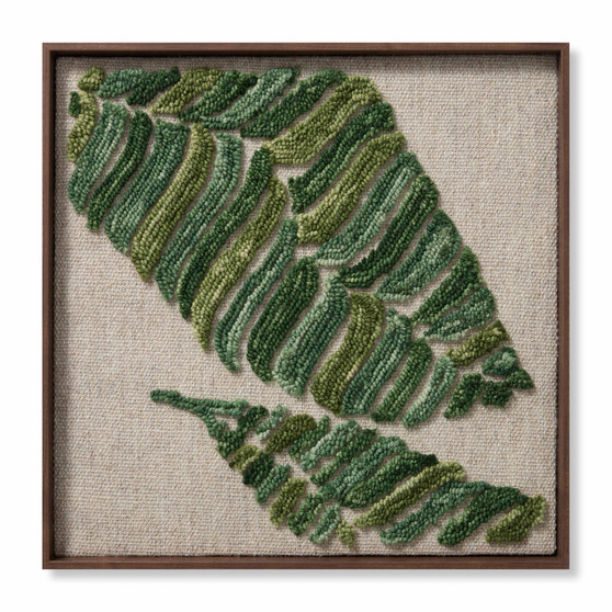 Loloi Daintree Green  Ivory 2-1 x 2-1 Wall Art