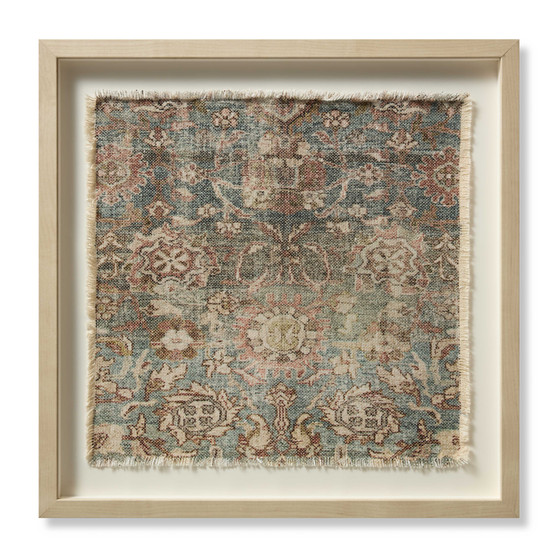 Loloi Williamsburg Rust  Blue 2-2 x 2-2 Wall Art