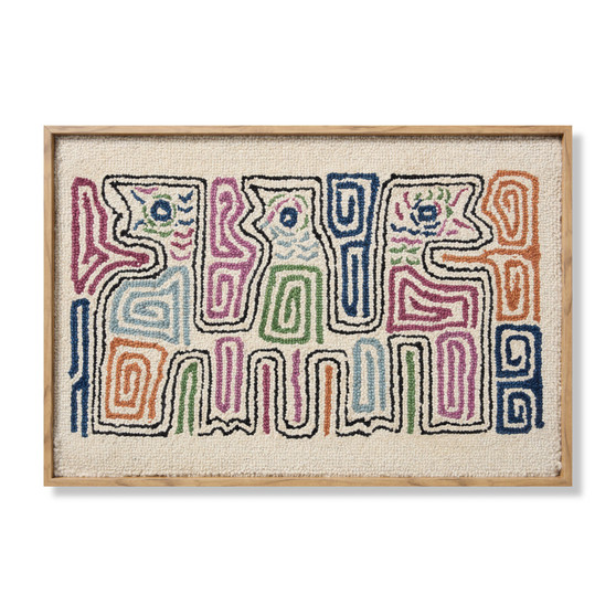 Loloi Dule Multi  Black 3-2 X 2-2 Wall Art