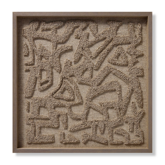 Loloi II Trope Beige  Ivory 2 x 2 Wall Art