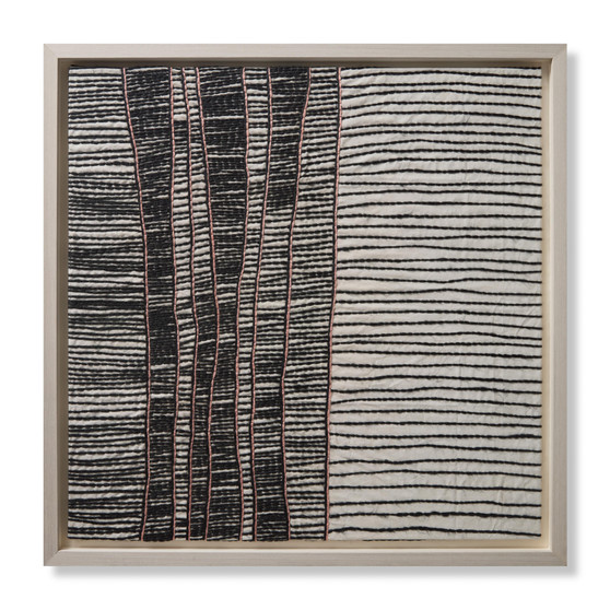 Loloi Migration Ivory  Black 3-2 X 3-2 Wall Art