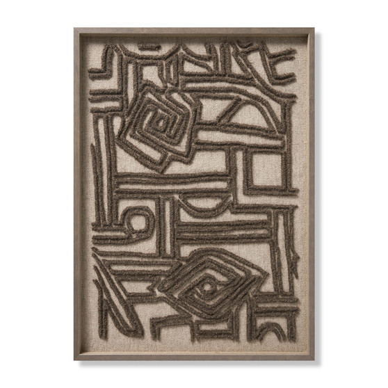 Loloi Allegory Brown  Ivory 3-4 X 2-5 Wall Art