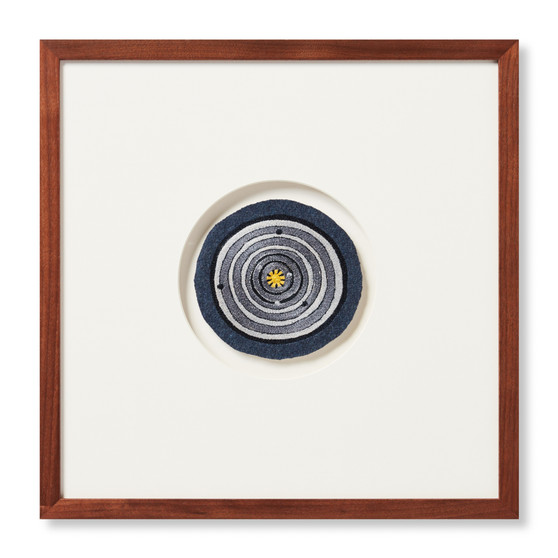 Loloi Solar Patch Blue  Grey 1-4 X 1-4 Wall Art