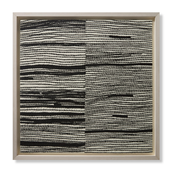 Loloi Frame Work Ivory  Black 3-2 X 3-2 Wall Art