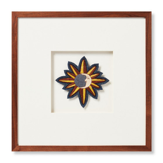Loloi Mystic Patch Blue  Brown 1-4 X 1-4 Wall Art