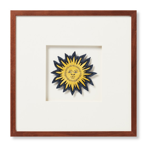 Loloi Beams Patch Yellow  Beige 1-4 X 1-4 Wall Art