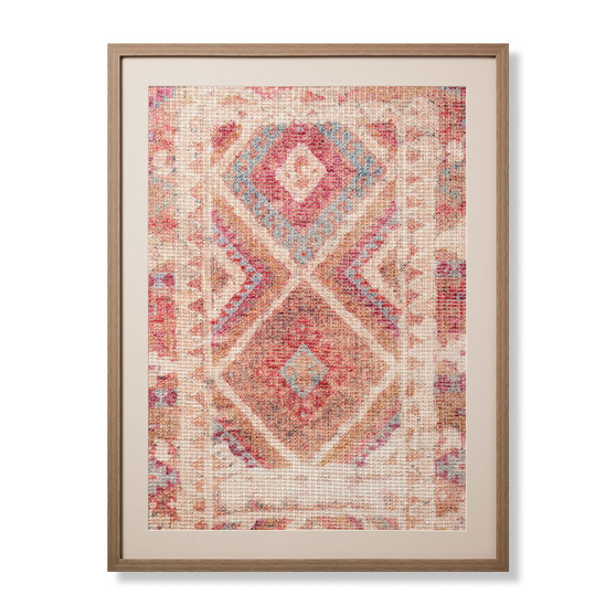 Loloi Garnet Blue  Pink 3-4 X 2-6 Wall Art
