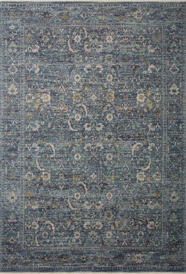 Jean Stoffer x Loloi Bradbury Ocean  Gold 18 x 18 Sample Rug