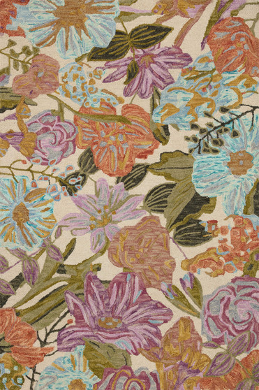 Loloi Belladonna Ivory  Multi 18 x 18 Sample Rug