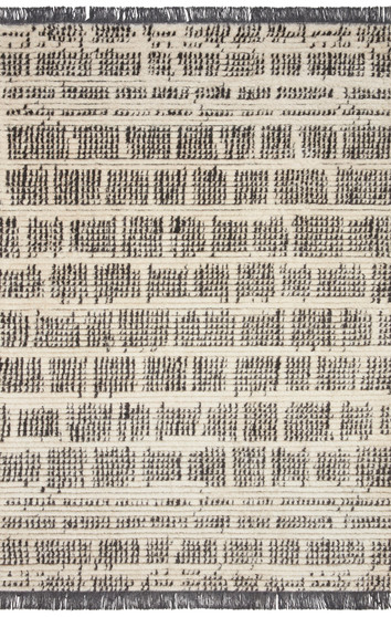 Chris Loves Julia x Loloi Alice Cream  Charcoal 18 x 18 Sample Rug (1)