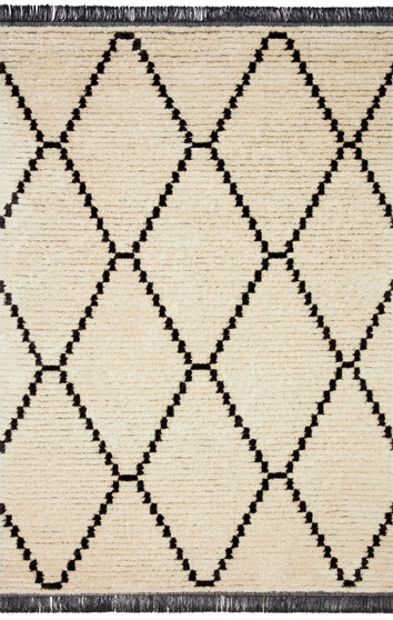 Chris Loves Julia x Loloi Alice Cream  Charcoal 18 x 18 Sample Rug (3)