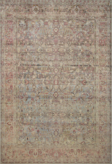 Loloi II Adrian Ocean  Clay 18 x 18 Sample Rug