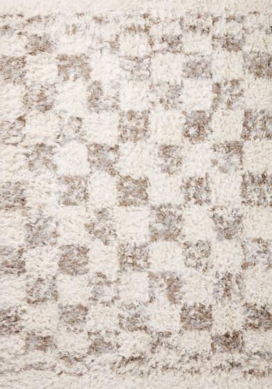 Angela Rose x Loloi Amira Ivory  Pebble 18 x 18 Sample Rug
