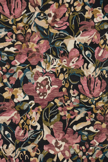 Loloi Belladonna Black  Berry 18 x 18 Sample Rug