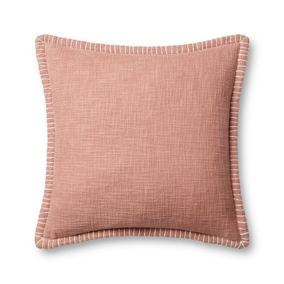 Loloi PLL0109 Pink 22 x 22 Cover wDown Pillow