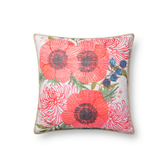 Loloi P0745 Multi 18 x 18 Cover wDown Pillow