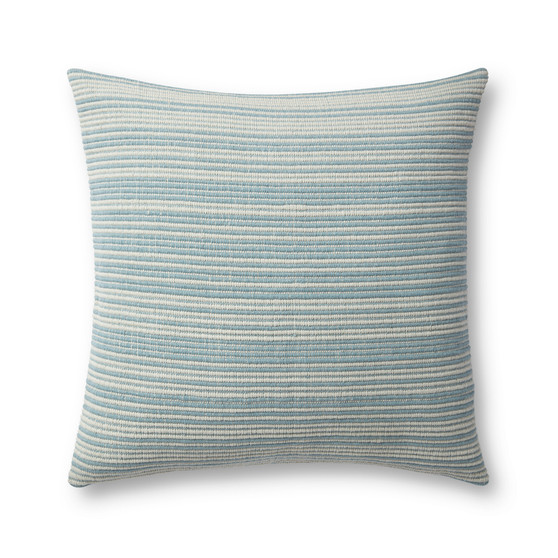 Jean Stoffer x Loloi Martha Blue 22 x 22 Cover wDown Pillow