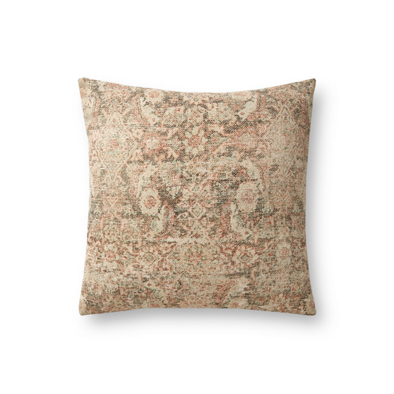 Loloi Beige  Multi 18 x 18 Cover wDown Pillow