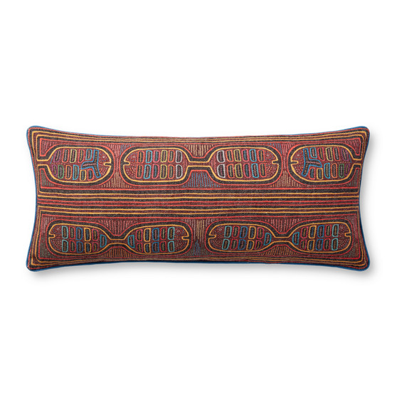 Loloi PLL0107 Berry  Multi 13 x 35 Cover wDown Pillow