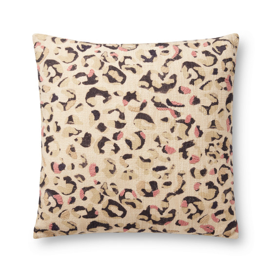 Loloi PLL0055 Ivory  Black 22 x 22 Cover wDown Pillow