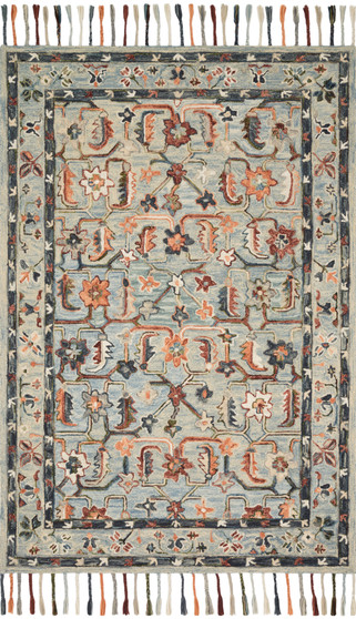Loloi II Elka Sky  Multi 18 x 18 Sample Rug