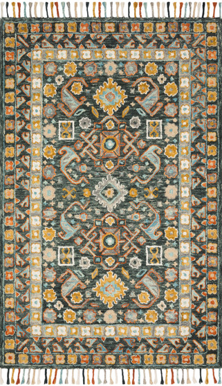 Loloi II Elka Denim  Multi 18 x 18 Sample Rug