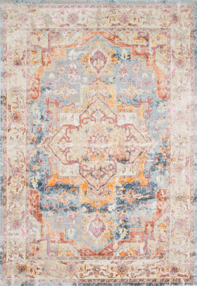 Loloi II Clara Sunset  Ivory 18 x 18 Sample Rug