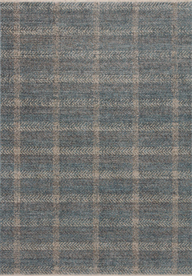 Angela Rose x Loloi Ember Blue  Beige 18 x 18 Sample Rug