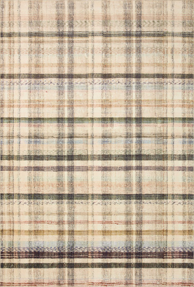 Chris Loves Julia x LoloiHumphrey Ivory  Multi 18 x 18 Sample Rug
