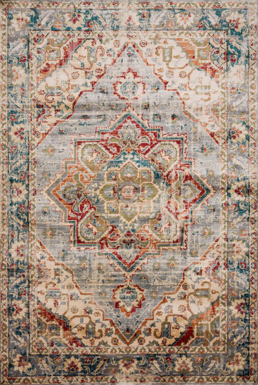 Loloi II Isadora Oatmeal  Multi 18 x 18 Sample Rug