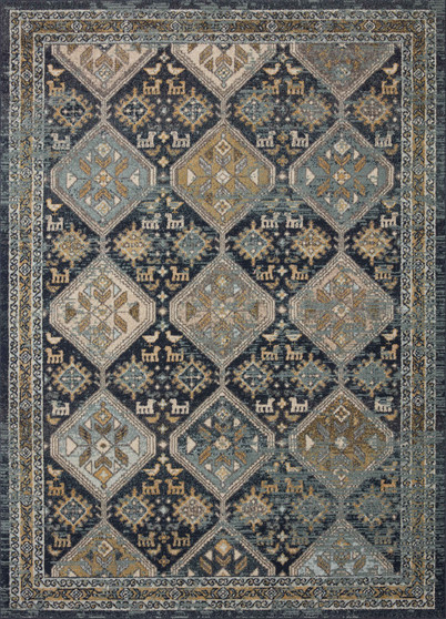 Loloi II Jocelyn Navy  Blue 18 x 18 Sample Rug
