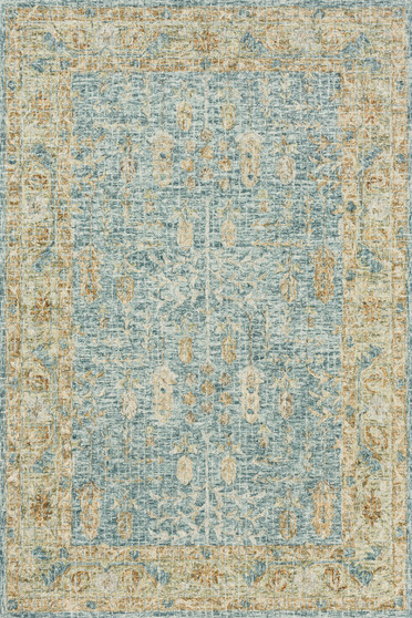 Loloi Julian Blue  Gold 18 x 18 Sample Rug