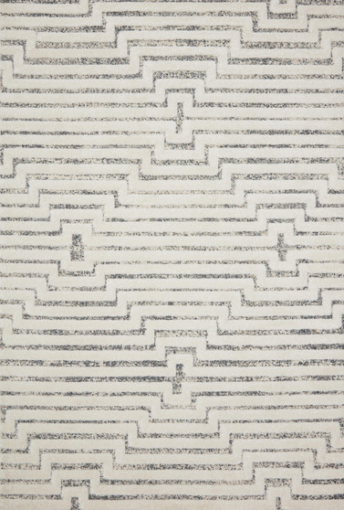 Loloi II Hagen White  Sky 18 x 18 Sample Rug