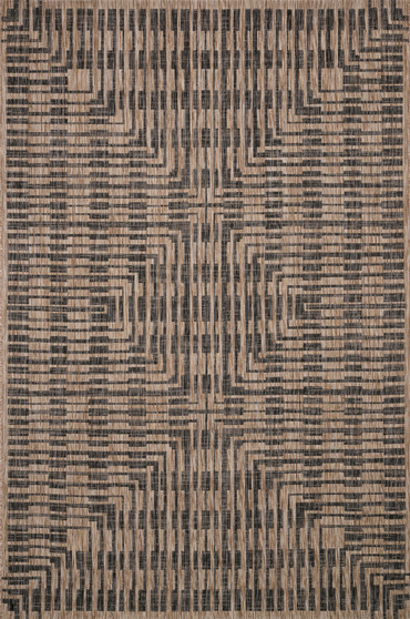 Loloi Isle Brown  Black 18 x 18 Sample Rug