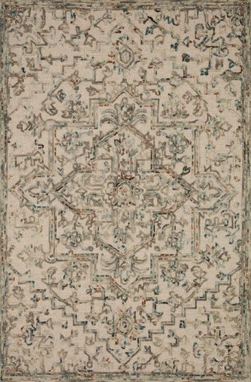 Loloi II Halle Grey  Ocean 18 x 18 Sample Rug