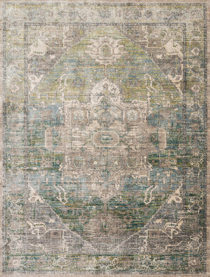 Loloi Javari Grass  Ocean 18 x 18 Sample Rug