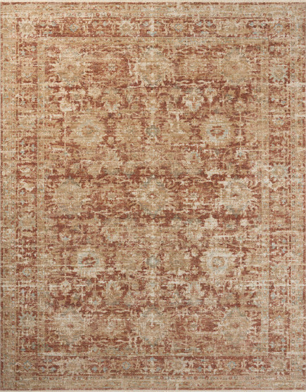 Loloi Heritage Brick  Multi 18 x 18 Sample Rug