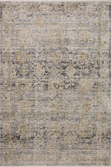 Jean Stoffer x Loloi Katherine Charcoal  Gold 18 x 18 Sample Rug