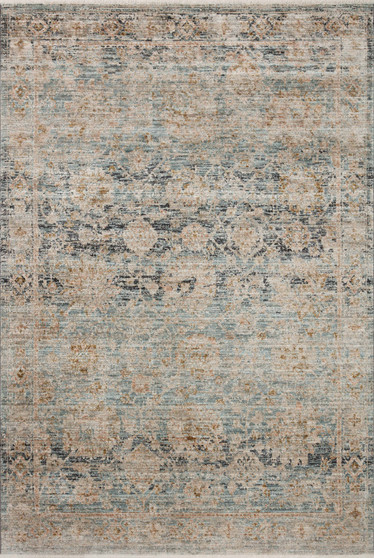 Jean Stoffer x Loloi Katherine Ocean  Coral 18 x 18 Sample Rug