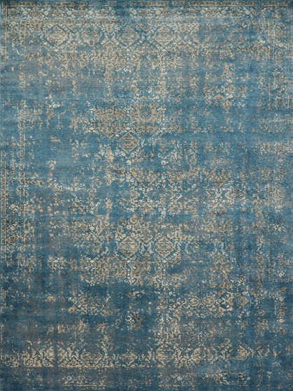 Loloi Millennium Blue  Taupe 18 x 18 Sample Rug