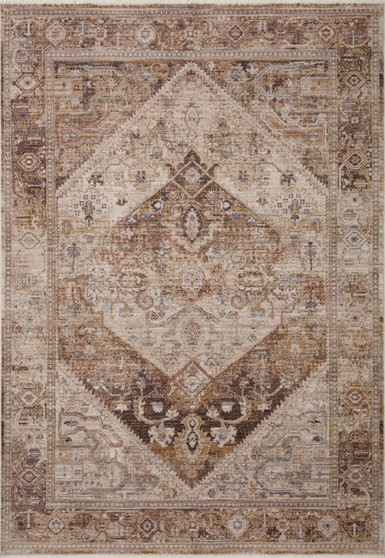 Loloi Lyra Natural  Mocha 18 x 18 Sample Rug