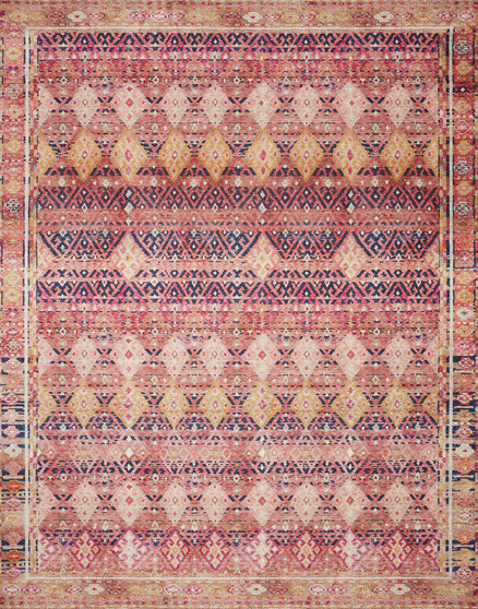 Loloi II Layla Magenta  Multi 18 x 18 Sample Rug